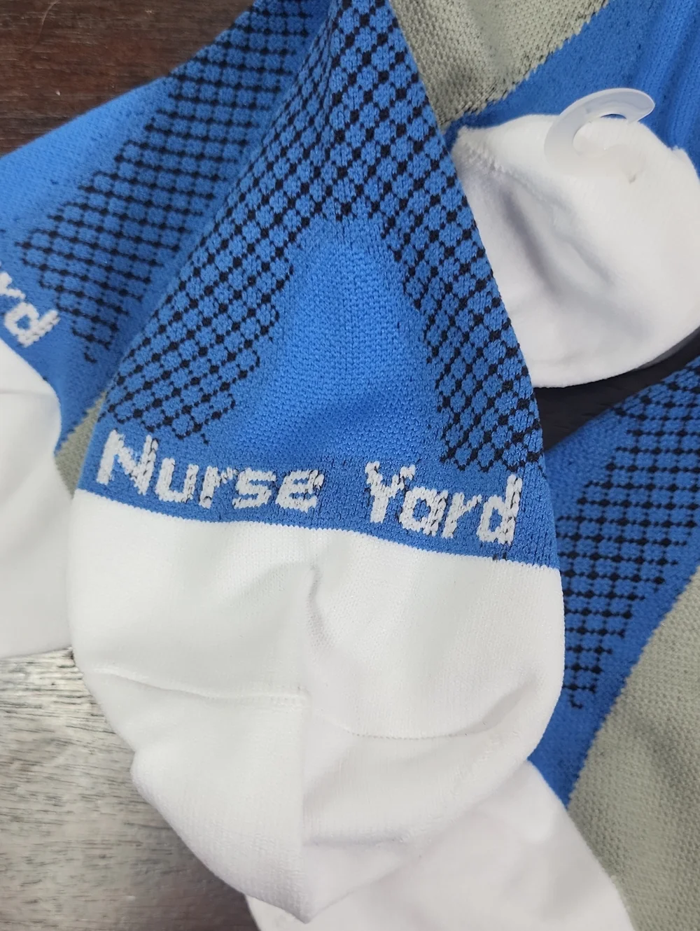 Nurse Yard Blue Athletic Compression Socks - Performance Support. Bundle of 2
